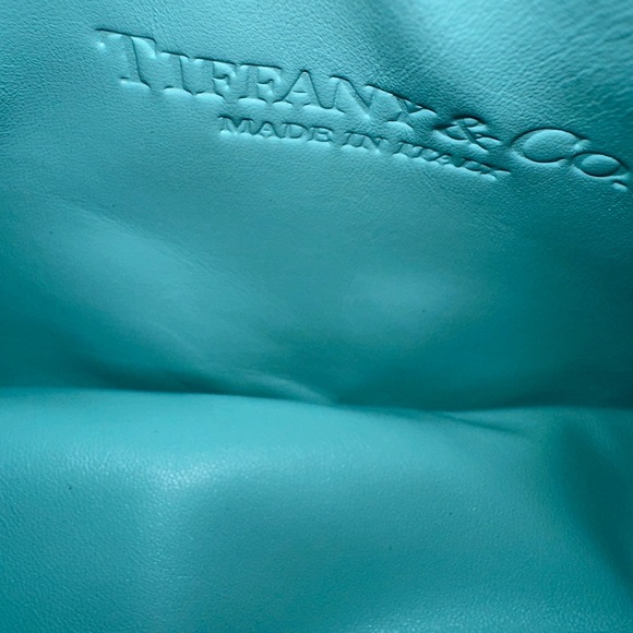 Tiffany & Co blue metallic leather pouch/wristlet no strap - Picture 6 of 8